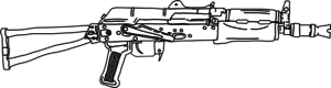 Automaat AKS74U (Salveta, parempoolne külg)